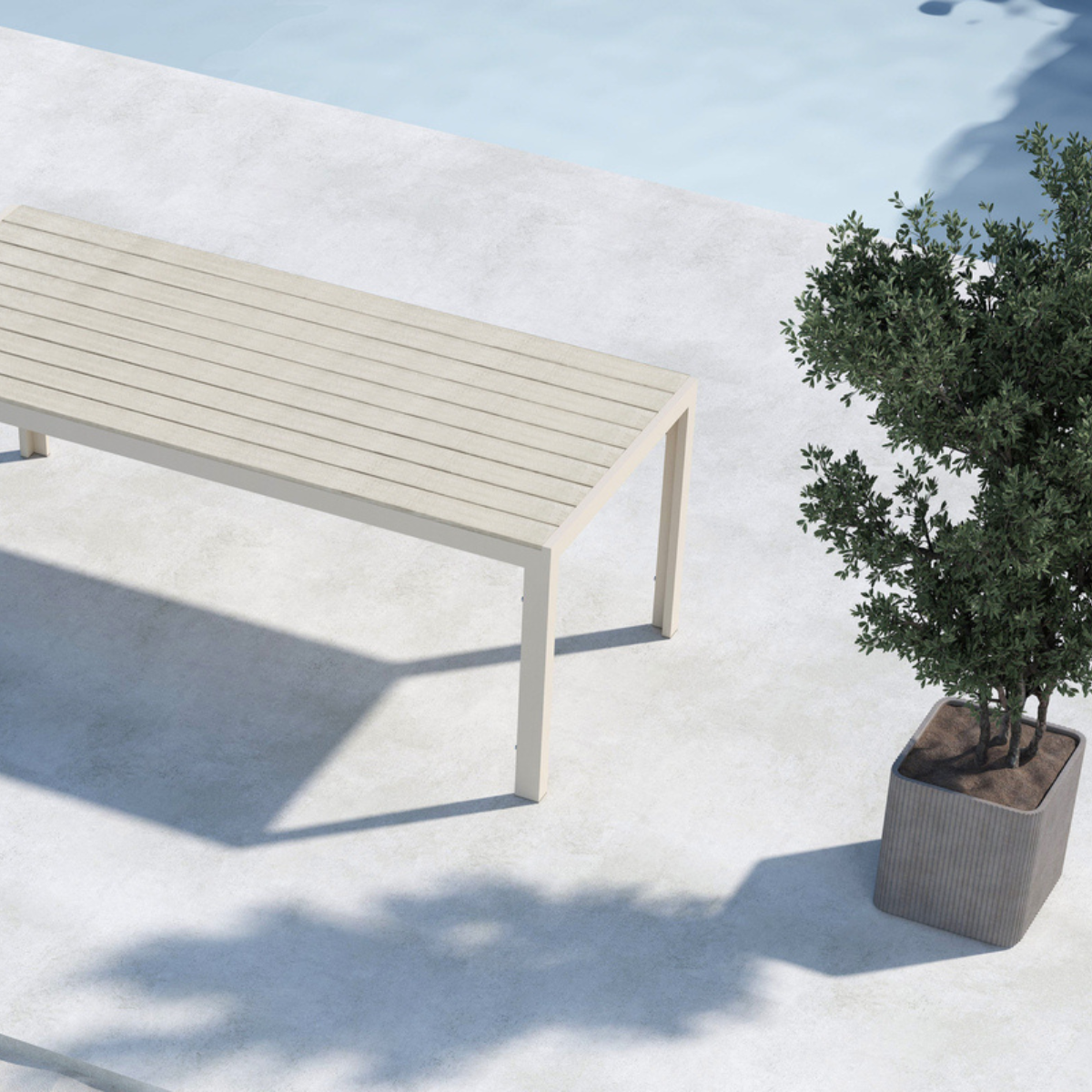 VD MIKA 205X90 Beige classic Dining table